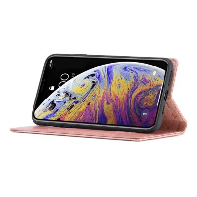 Apple iPhone X (iPhone Xs) LC IMEEKE atvēramais rozs maciņš - maks | Vacins.lv