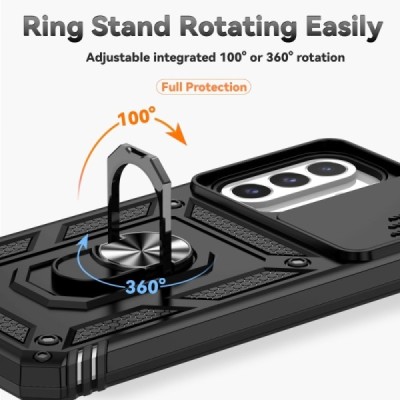"Kickstand" Samsung Galaxy A26 усиленная защита – черный, чехол – вставка | Vacins.lv