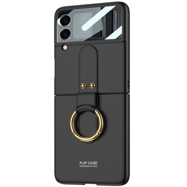 Пластиковый чехол "GKK" Ring — чёрный (Galaxy Z Flip4)