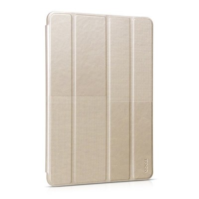 Greznais „HOCO“ Crystal Fashion sērijas ādas atvērams zelta Apple iPad Air 2 futrālis / Vacins.lv