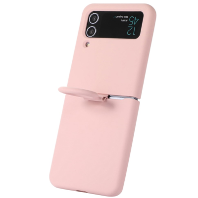 Samsung Galaxy Z Flip4 "Dechen" Ring Kickstand cieta silikona (TPU) apvalks - rozs | Vacins.lv