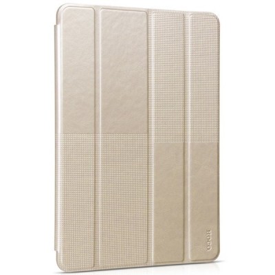Greznais „HOCO“ Crystal Fashion sērijas ādas atvērams zelta Apple iPad Air 2 futrālis / Vacins.lv