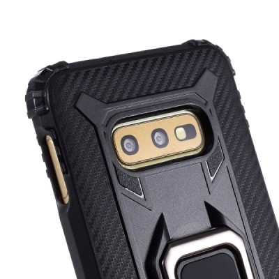 Samsung Galaxy S10e "Kickstand" pastiprinātas aizsardzības melns apvalks | Vacins.lv