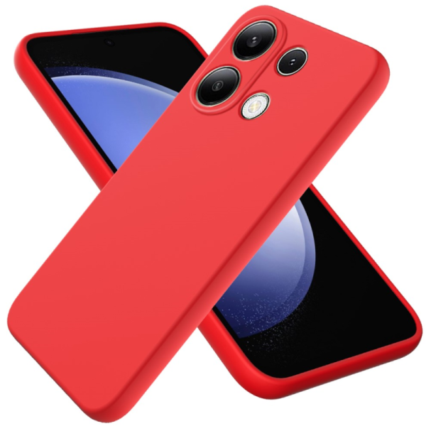 "Shell" cieta silikona (TPU) apvalks - sarkans (Redmi Note 13 Pro 4G / Poco M6 Pro)