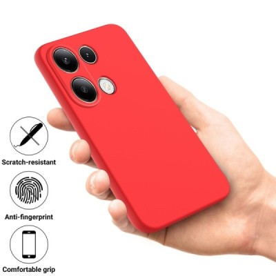 Xiaomi Redmi Note 13 Pro 4G ( Poco M6 Pro) "Shell" cieta silikona (TPU) apvalks - sarkans | vacins.lv