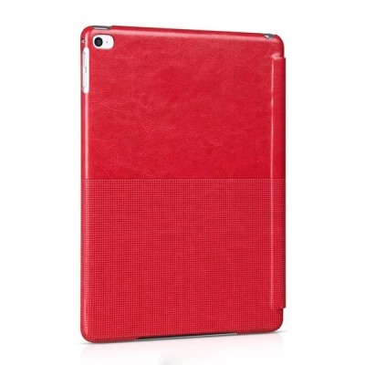 Greznais „HOCO“ Crystal Fashion sērijas ādas atvērams sarkans Apple iPad Air 2 futrālis / Vacins.lv