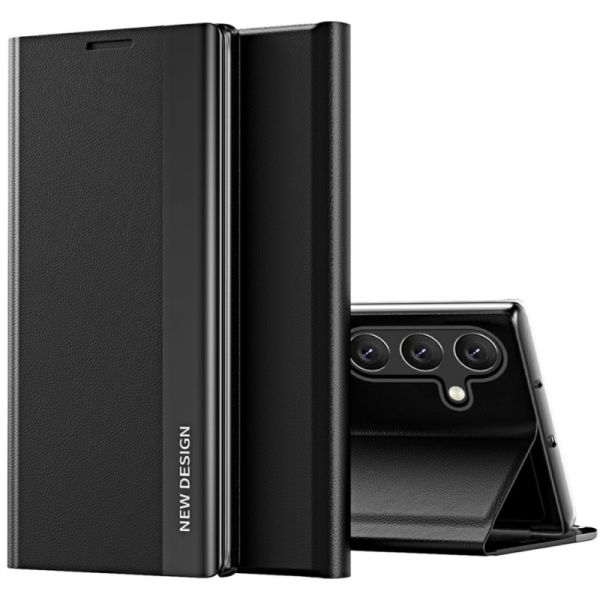 Чехол-книжка "Baoshi" Side Line - чёрный (Galaxy S24 / S25)