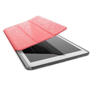Greznais „HOCO“ Crystal Cube sērijas (cieta silikona - TPU) atvērams sarkans Apple iPad Air 2 futrālis / Vacins.lv