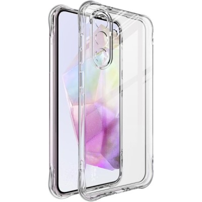 Samsung Galaxy A36 "Imak" усиленный твердый силиконовый TPU airbag прозрачный чехол | Vacins.lv