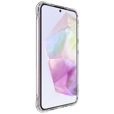 Samsung Galaxy A36 "Imak" усиленный твердый силиконовый TPU airbag прозрачный чехол | Vacins.lv