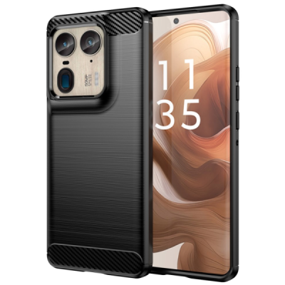 Motorola Edge 50 Ultra 5G  "Carbon" cieta silikona (TPU) melns apvalks | Vacins.lv
