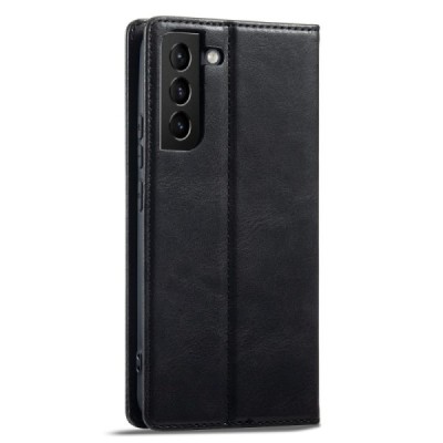 Samsung Galaxy S21 5G (G991B) „Lc.Imeeke“ открываемый черный чехол - книжка | Vacins.lv