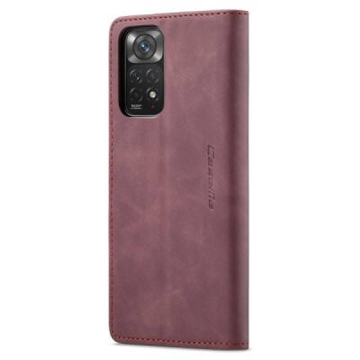 Xiaomi Redmi Note 11 4G (Redmi Note 11s 4G) CaseMe Retro открываемый, бордовый, кожаный чехол – книжка | Vacins.lv