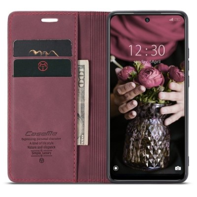 Xiaomi Redmi Note 11 4G (Redmi Note 11s 4G) CaseMe Retro открываемый, бордовый, кожаный чехол – книжка | Vacins.lv