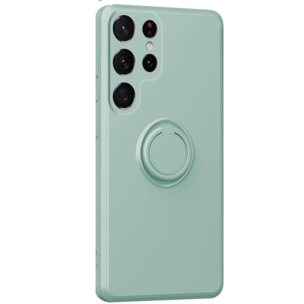 "Dechen" Ring Kickstand твердый силиконовый (TPU) чехол - мятный (Galaxy S25 Ultra)