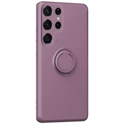 Samsung Galaxy S25 Ultra "Dechen" Ring Kickstand cieta silikona (TPU) apvalks - violets| Vacins.lv