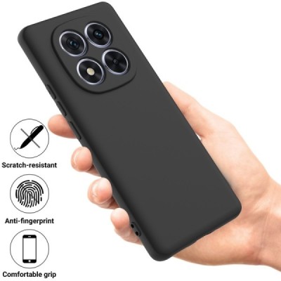 Xiaomi Redmi Note 14 Pro+ 5G "Shell" cieta silikona (TPU) apvalks - melns | vacins.lv