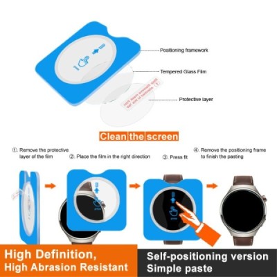Huawei Watch GT 4 41mm „Imak“ 9H Tempered Glass усиленное защитное прозрачный стекло экрана 0,3 mm | Vacins.lv