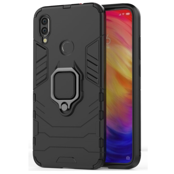"Mozhi" Kickstand pastiprinātas aizsardzības apvalks - melns (Redmi Note 7)