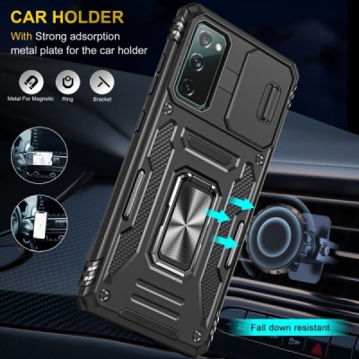 "Kickstand" Samsung Galaxy S20 FE усиленная защита – черный, чехол – вставка | Vacins.lv