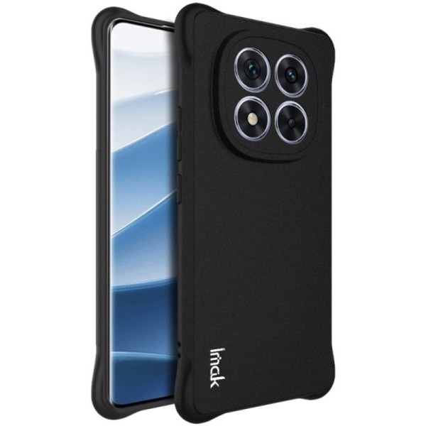 Усиленный твердый силиконовый матовый чехол "Imak" (TPU) - чёрный (Redmi Note 14 Pro 5G / Poco X7 5G)