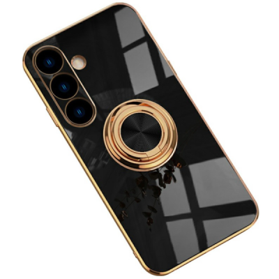 Samsung Galaxy S24 „Fashion“ Kickstand твердый силиконовый чехол TPU чёрный цвета | Vacins.lv