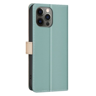 Apple iPhone 15 Pro Max "Binfen Color" BF sērijas zaļš atvērams maciņš, maks | Vacins.lv