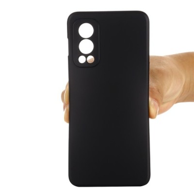 OnePlus Nord 2 "Shell" твердый (TPU) силиконовый чехол - чёрный | Vacins.lv