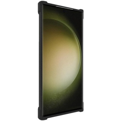 Samsung Galaxy S23 Ultra "Imak" усиленный твердый силиконовый матовый чехол TPU - чёрный | Vacins.lv