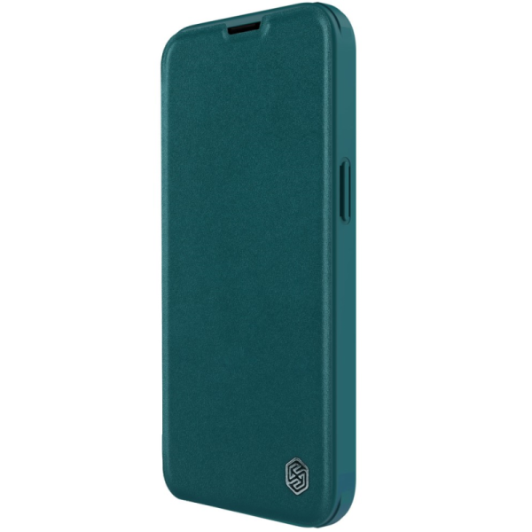 Чехол-книжка „Nillkin“ Qin Pro - зелёный (iPhone 14)