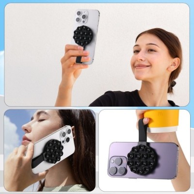 "Aimiling" Magnetic Suction Pad магнитный силиконовый держатель для присоски - черный | Vacins.lv