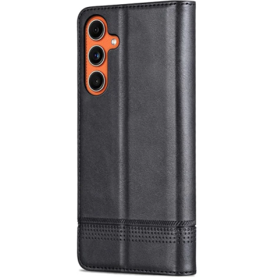 Samsung Galaxy M55 5G (C55,F55) "AZNS" Retro чёрный кожаный чехол-книжка | Vacins.lv