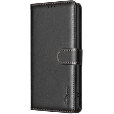 Xiaomi Poco C71 "Binfen Color" BF чёрный кожаный чехол-книжка | Vacins.lv