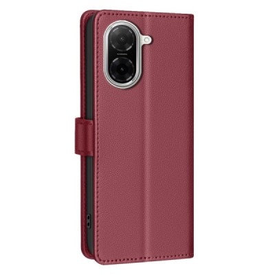 Xiaomi Poco C71 "Binfen Color" BF красный кожаный чехол-книжка | Vacins.lv