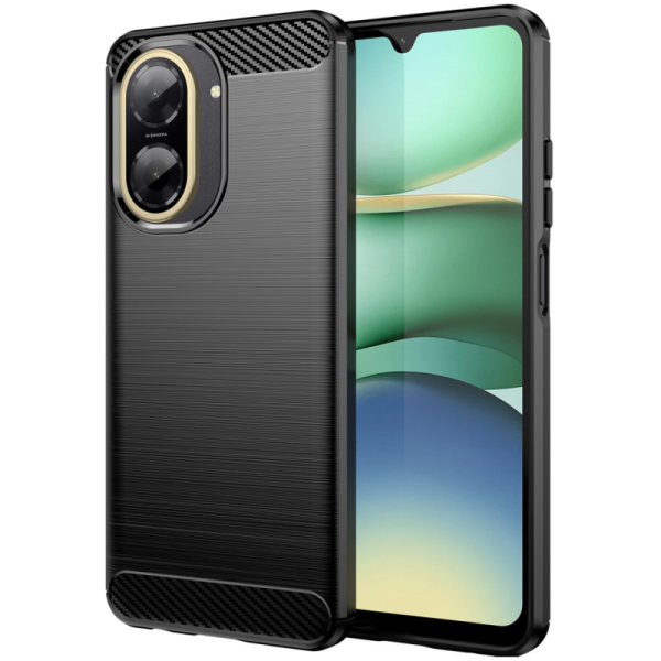Твердый силиконовый чехол (TPU) "AILES" Carbon - чёрный (Poco C71 4G)