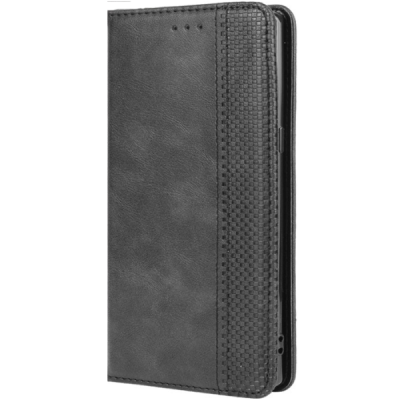 LG Velvet Vintage черный кожаный чехол-книжка с магнитом | Vacins.lv