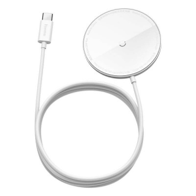 "Baseus" Simple Mini Magnetic Charging Stand беспроводное компактное зарядное белый цвета (15W) | Vacins.lv