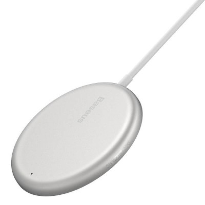 "Baseus" Simple Mini Magnetic Charging Stand беспроводное компактное зарядное белый цвета (15W) | Vacins.lv
