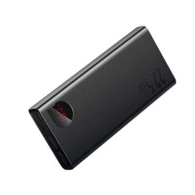 „Baseus“ Adaman Metal Fast Charge внешний аккумулятор - черный (20000 maH, 22,5 W) | Vacins.lv