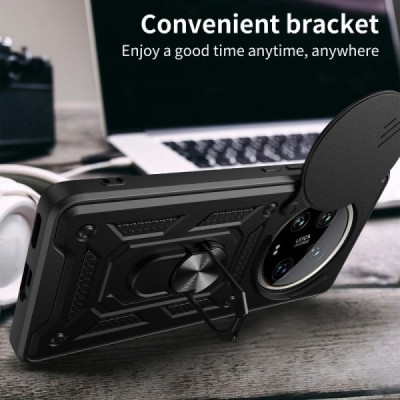 "Kickstand" Xiaomi 14 Ultra усиленная защита – черный, чехол – вставка | Vacins.lv