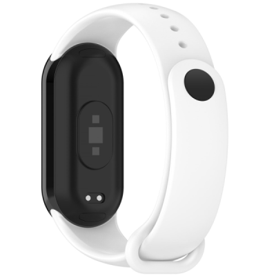 "Kumikoo" Viedpulksteņa cietā silikona (TPU) aproce (siksniņa) - balts (Xiaomi Smart Band 9 NFC / 9 / 8 NFC / 8) | Vacins.lv