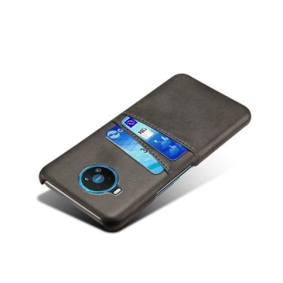 „KSQ“ Shell Nokia 8.3 чёрный кожаный чехол - задняя часть с карманом для карточек | Vacins.lv