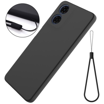 Motorola Moto E14 4G, G04 4G, G04s 4G, G24 4G "Shell" твердый (TPU) силиконовый чехол - чёрный | Vacins.lv