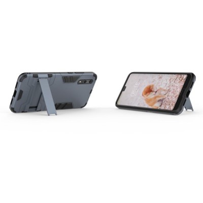 „Kickstand“ Huawei P20 усиленная защита – синий, чехол – вставка | Vacins.lv