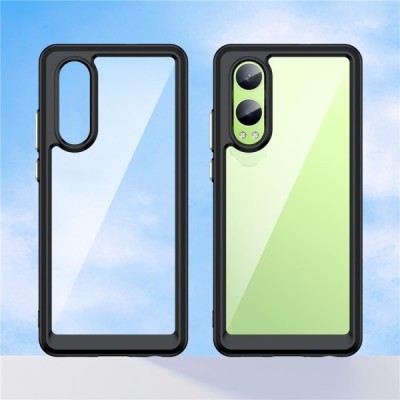 OnePlus Nord CE4 Lite 5G "Mofan" caurspīdīgs cieta silikona (TPU) apvalks - melns | vacins.lv