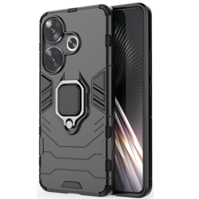 Xiaomi Poco F6 5G "Kickstand" pastiprinātas aizsardzības melns apvalks | Vacins.lv