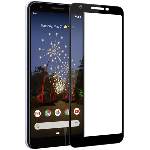 "Rurihai" Tempered Glass полностью закрывающееся защитное стекло 2.5D - чёрный (Pixel 3a)