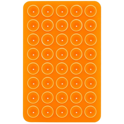"Suction Pad" universāls silikona piesūcekņa paklājiņš (turētājs) - oranžs | Vacins.lv