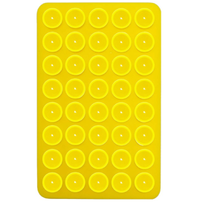 "Suction Pad" universāls silikona piesūcekņa paklājiņš (turētājs) - dzeltens | Vacins.lv