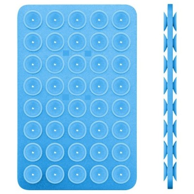 "Suction Pad" универсальный силиконовый коврик на присоске (держатель) - синий | Vacins.lv